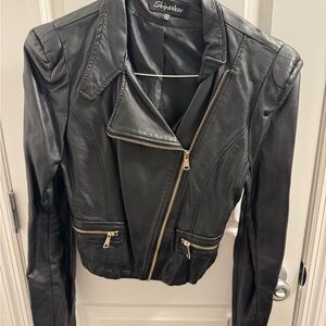 Shinestar Black Leather Jacket
